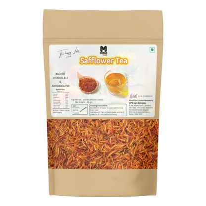 Premium Safflower petal tea | Rich in Antioxidants | Vitamin B12 | Natural source of Saffron Yellow | Weight loss